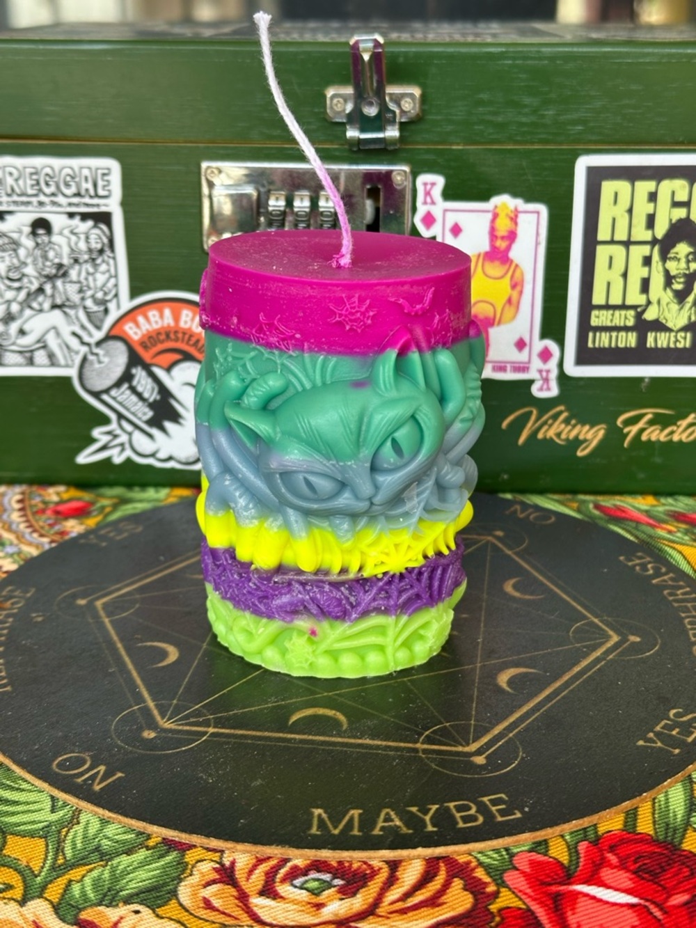 Spider Cat Pillar Candle